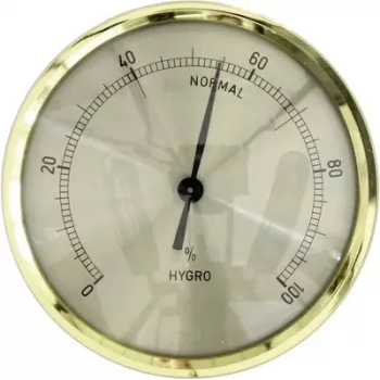 TFA Dostmann 44.1011 Einbau-Hygrometer, analog, 0-100% RH, silberne Blende