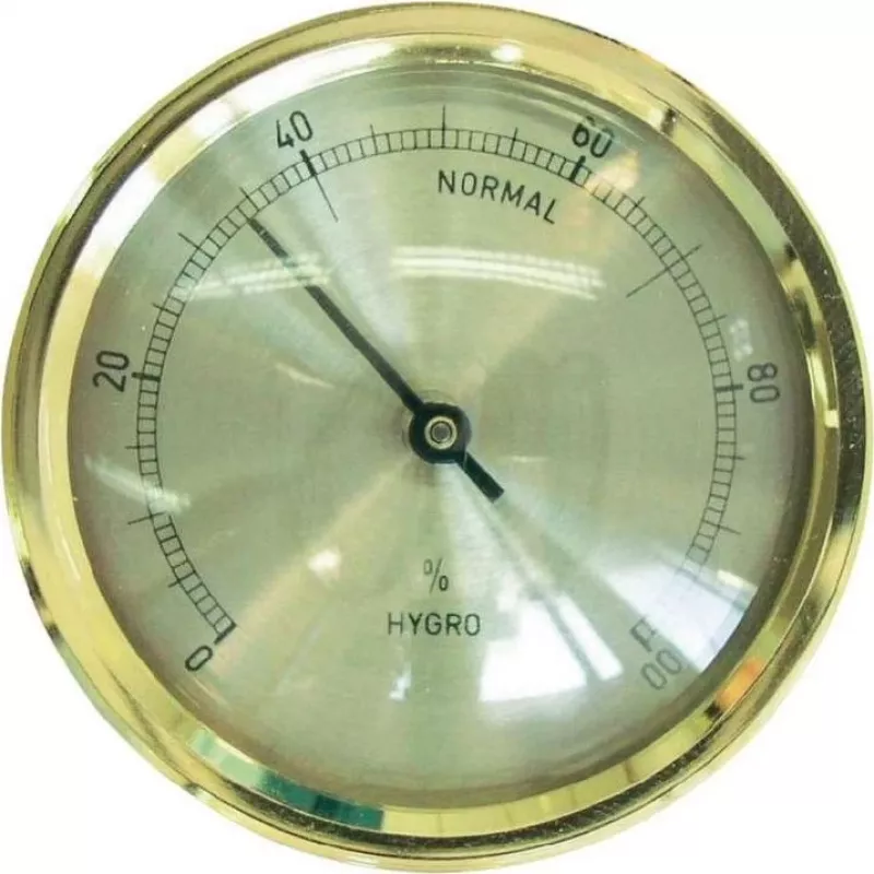 TFA Dostmann 44.1011 Einbau-Hygrometer, analog, 0-100% RH, silberne Blende