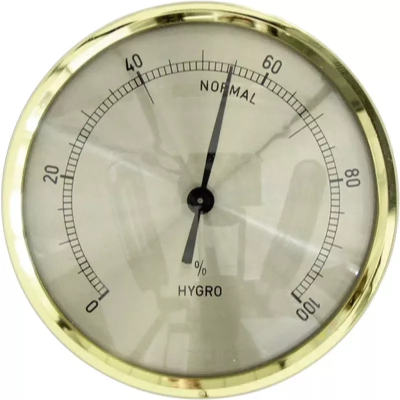 TFA Dostmann 44.1011 Einbau-Hygrometer, analog, 0-100% RH, silberne Blende