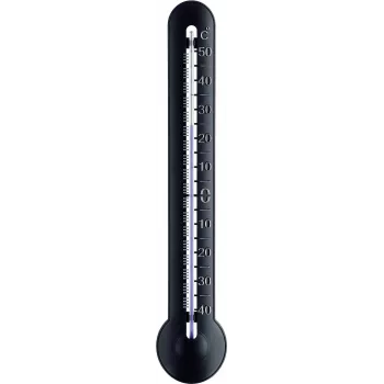 TFA Dostmann Analoges Innen-/Außenthermometer, Schwarz (12.3048)