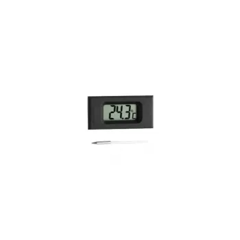 TFA Dostmann Einbau-Thermometer mit Kabelsensor, Schwarz (Kat.Nr. 30.2025)