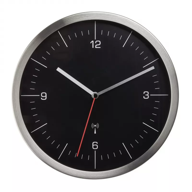 TFA Dostmann Funk-Wanduhr 245 mm Edelstahl mit schleichendem Sekundenzeiger 60.3544.01
