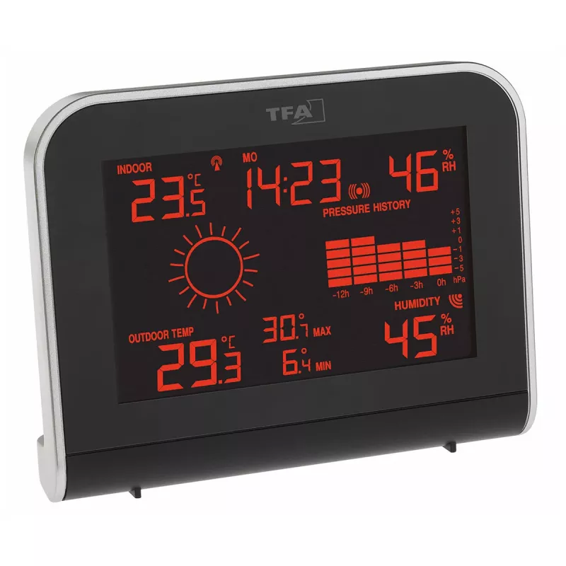 TFA Dostmann SPHERE Funk-Wetterstation, Schwarz 35.1148.01