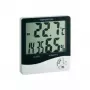 TFA Dostmann WS 5031 Thermo-Hygrometer mit Uhr, Schwarz/Weiß 30-5031