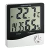 TFA Dostmann WS 5031 Thermo-Hygrometer mit Uhr, Schwarz/Weiß 30-5031