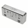 TFA Dostmann 60.2032.54 Quarz-Wecker Silber mit Dual-Alarm