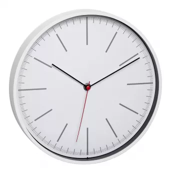 TFA Dostmann 60.3049.02 Runde weiße Quarz-Wanduhr