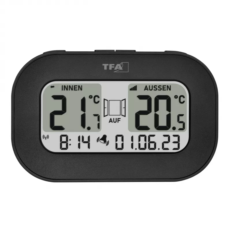 TFA Dostmann COOL@HOME kabelloses digitales Thermometer, Schwarz 30.3046.01