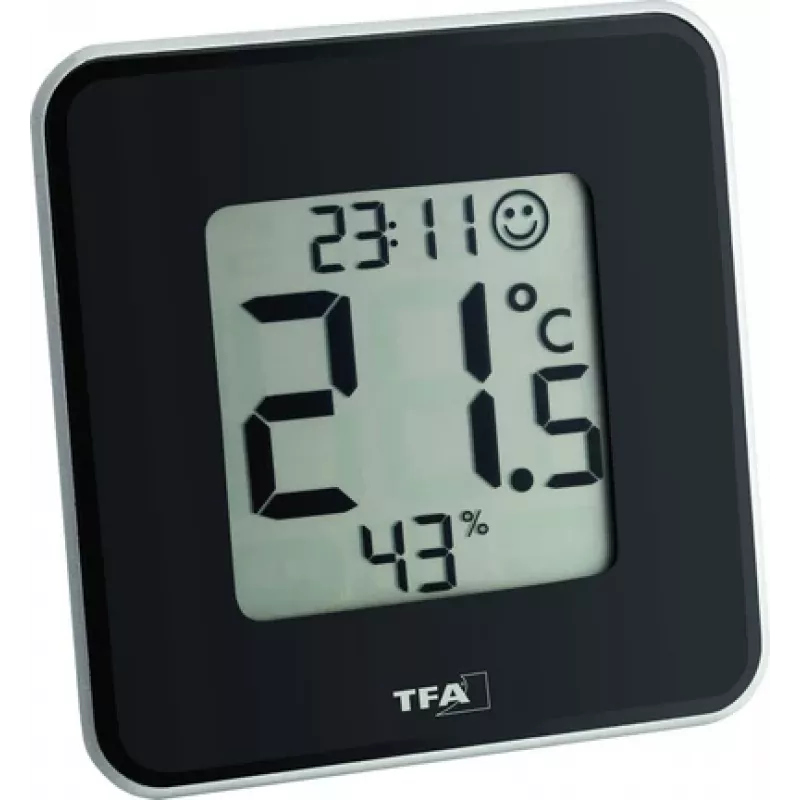 TFA Dostmann 30.5021.01 Style Digitales Thermo-Hygrometer Schwarz (30.010.425)