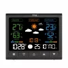 TFA CONTRAST 35.1171.01 Kabellose Wetterstation mit 12-24 Stunden Vorhersage, Schwarz