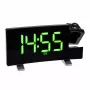 TFA Dostmann Funk-Projektionswecker mit USB-Ladefunktion - Digitaler Wecker - Rechteckig - Schwarz - Kunststoff - Uhrzeit - LED (60.5015.04)