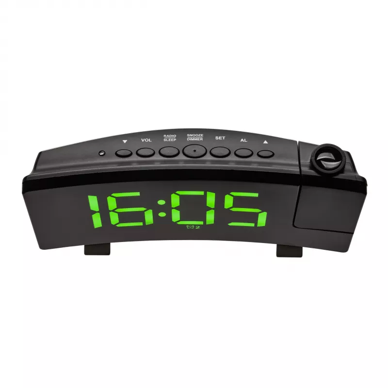 TFA Dostmann Funk-Projektionswecker mit USB-Ladefunktion - Digitaler Wecker - Rechteckig - Schwarz - Kunststoff - Uhrzeit - LED (60.5015.04)