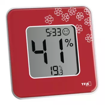 TFA Dostmann Style Innenraum-Elektronik-Hygrometer Rot (30.5021.05)