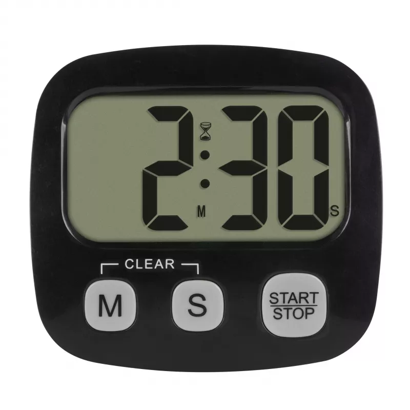TFA Dostmann 2-teiliges digitales Timer-Set mit Stoppuhr und Uhr, Schwarz und Weiß (38.2057.40.02)