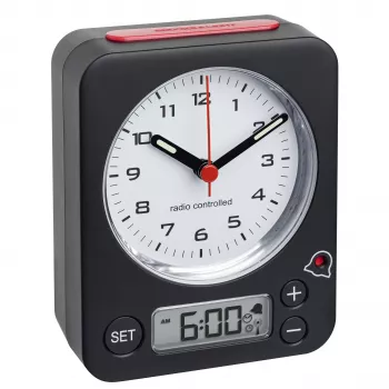 TFA Dostmann Combo Mechanischer Wecker Schwarz-Rot (60.1511.01)