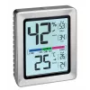TFA Dostmann EXACTO Digitales Thermo-Hygrometer Silber 30.5047.54.K