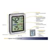 TFA Dostmann EXACTO Digitales Thermo-Hygrometer Silber 30.5047.54.K