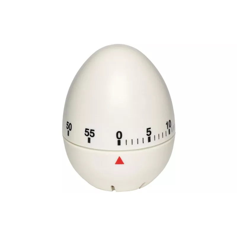 TFA DOSTMANN Eier-Küchentimer, mechanisch, weiß, 60 Minuten, Glocken-Alarm, 60 x 74 mm 38.1002