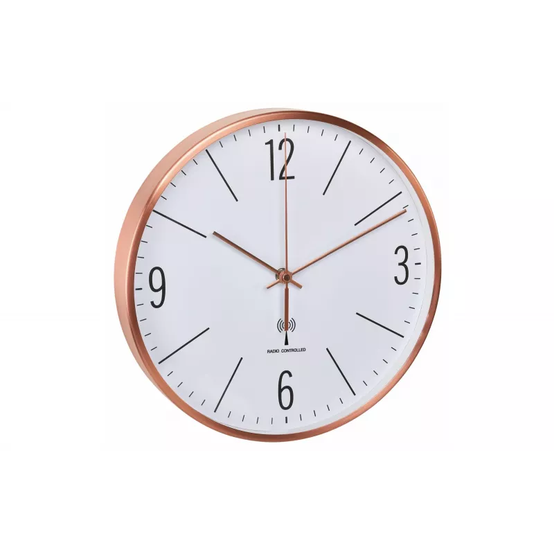 TFA Dostmann 60.3534.51 Runde Kupfer-Weiße Quarz-Wanduhr