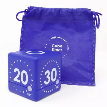 TFA Dostmann Timer CUBE Digitaler Würfel-Timer, Blau 38.2036.06