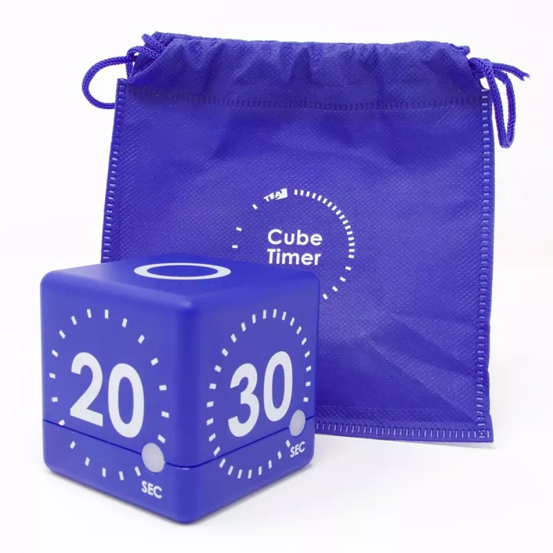 TFA Dostmann Timer CUBE Digitaler Würfel-Timer, Blau 38.2036.06