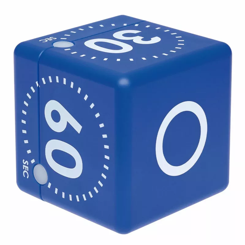 TFA Dostmann Timer CUBE Digitaler Würfel-Timer, Blau 38.2036.06
