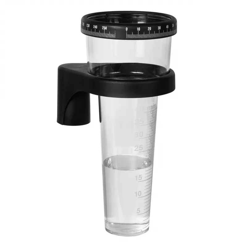 TFA Dostmann 47.1001 Regenmesser, Transparent/Schwarz, 0-40 mm, Manuell