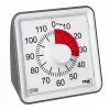 TFA DOSTMANN VISUAL Timer Weiß Analog 60-Minuten Mechanischer Countdown mit Geräuschlosem Betrieb und Akustischem Alarm (38.2043.10)