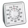 TFA DOSTMANN VISUAL Timer Weiß Analog 60-Minuten Mechanischer Countdown mit Geräuschlosem Betrieb und Akustischem Alarm (38.2043.10)