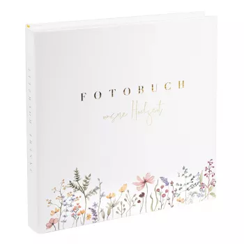 Goldbuch Blütenliebe 30x31 Hochzeitsfotoalbum, 60 weiße Seiten, Blumencover 08 044