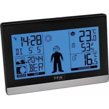 TFA Dostmann Weather Boy Funk-Wetterstation, Schwarz 35.010832
