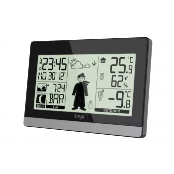 TFA Dostmann Weather Boy Funk-Wetterstation, Schwarz 35.010832