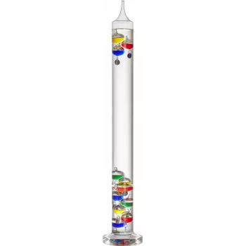 TFA Dostmann Galileo Galilei Flüssigkeitsthermometer, mehrfarbiges Glas, 18-26°C, freistehend 18.1017.01.54