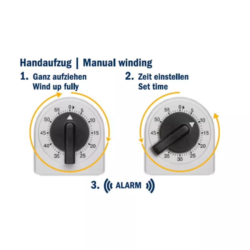 TFA Dostmann Analoger Küchenwecker Eieruhr Weiß-Schwarz Analog (38.1041)