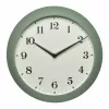 TFA Dostmann 60.3540.04 Funk-Wanduhr mit Thermometer und Hygrometer, Minzgrün