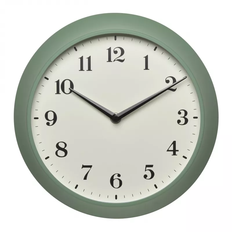 TFA Dostmann 60.3540.04 Funk-Wanduhr mit Thermometer und Hygrometer, Minzgrün