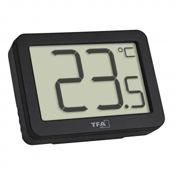 TFA Dostmann Digitalthermometer mit externem Fühler, Schwarz (30.1065.01)