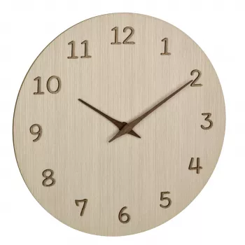 TFA Dostmann 60.3072.01 Quarz-Wanduhr 298 mm Helles Holz