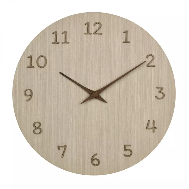 TFA Dostmann 60.3072.01 Quarz-Wanduhr 298 mm Helles Holz