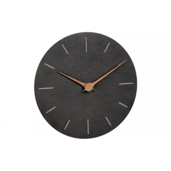TFA Dostmann 60.3068.10 Quarz-Wanduhr 25 cm Schiefer, schleichendes Uhrwerk