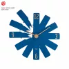 TFA Dostmann 60.3020.06 Mitternachtsblaue Wanduhr mit schleichender Sekunde 400mm