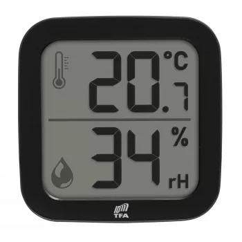 TFA Dostmann 30.3908.01 ID-A0 Innenraum-Funk-Thermo-Hygrosensor, 868 MHz, Temperatur -10 bis +60°C, Luftfeuchtigkeit 1-99% RH