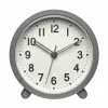 TFA Dostmann 60.1043.10 Quarz-Wecker Grau mit lautlosem Uhrwerk und Crescendo-Alarm
