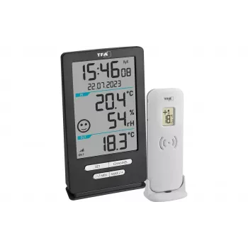 TFA Dostmann XENA HOME kabelloses digitales Thermometer Anthrazit 30.3074.10