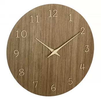 TFA Dostmann 60.3072.23 Quarz-Wanduhr 298 mm Dunkles Holz
