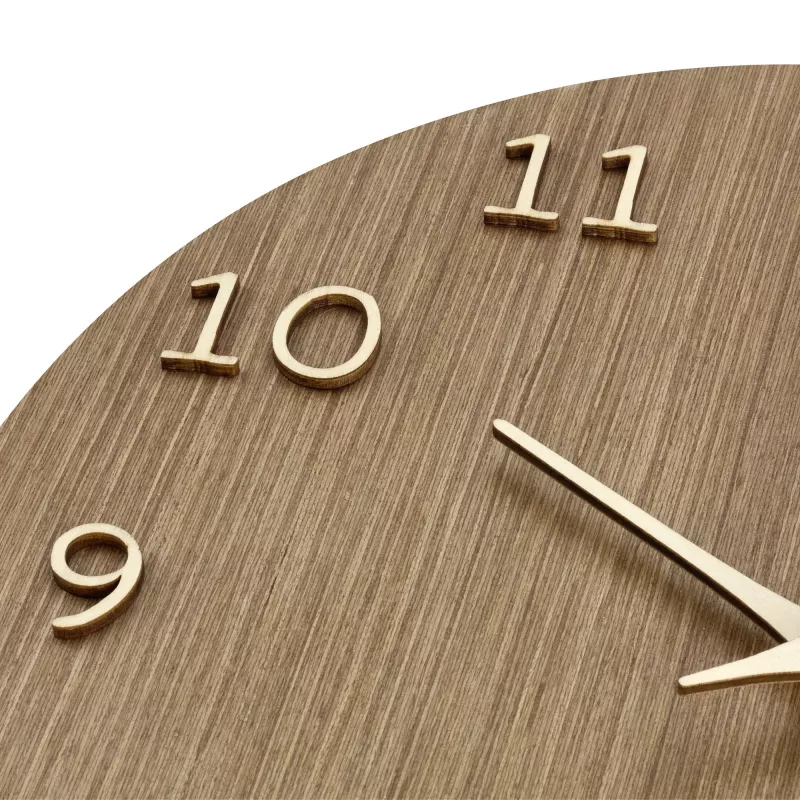 TFA Dostmann 60.3072.23 Quarz-Wanduhr 298 mm Dunkles Holz