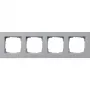 Gira E2 Flat Aluminium 4-fach Abdeckrahmen, Unterputz, Matt, Horizontal 214255
