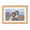 TFA Dostmann FRAMEO App Digitaler WiFi Bilderrahmen 10,1 Zoll 1280x800 IPS Touchscreen 32GB Braunes Holzdesign 37.1002.08