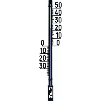 TFA Dostmann Großes analoges Außenthermometer, Schwarz 12.6003.01.90