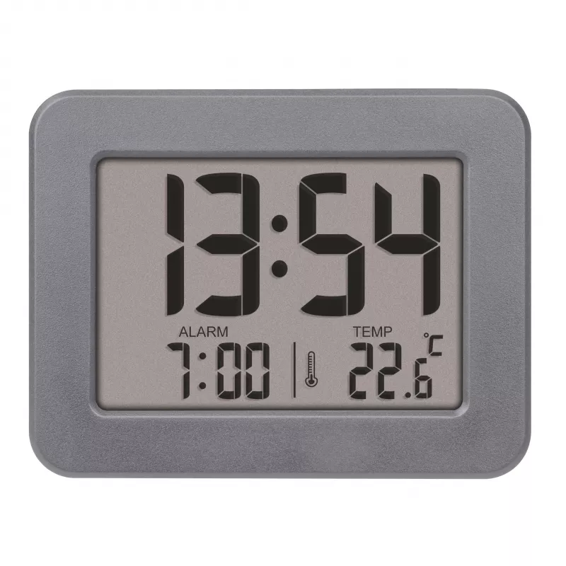 TFA Dostmann 60.2044.10 Quarz-Wecker Grau mit Einzelalarm